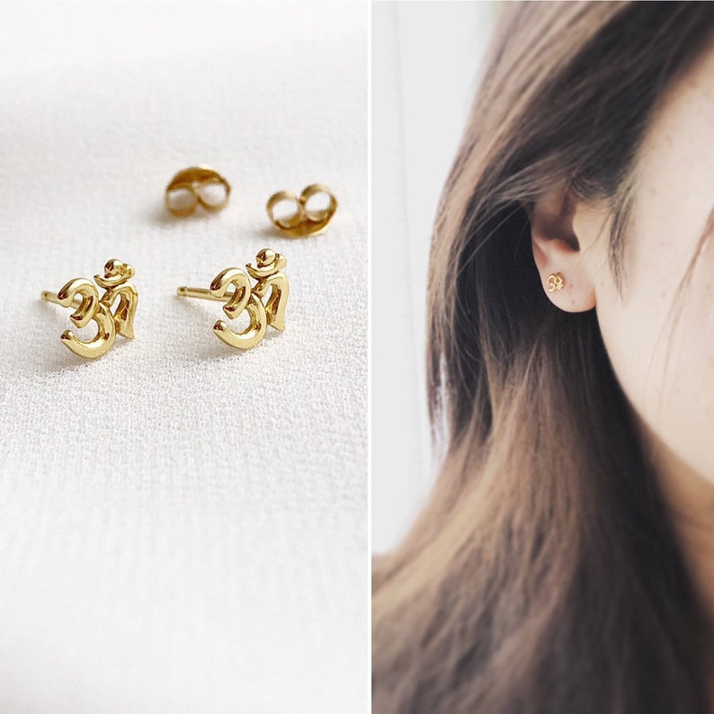 Om Stud Earrings