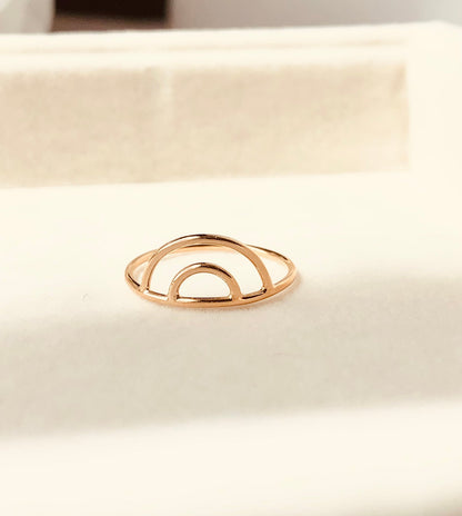 Rainbow Ring, Double Arch Ring, Dainty Ring, Minimalist Jewelry, Everyday Jewelry, Stacking Ring, Dainty Ring, Gift For Her ,  Rainbow Ring, Simple and Dainty, Gift Ideas, Stacking Ring, Dainty Ring, Delicate ring, Delicate Jewelry, Mothers Gift, Gift For Her, Gift Ideas,  Birthday Gift, Christmas Gift Ideas,  Minimalist Jewelry, Everyday Jewelry, Holiday gift guide, Holiday gift Ideas, Gift For Her,  Birthday Gift, Graduation Gift,  Mothers Gift, Anniversary Gift,  Bridesmaid Gift, 