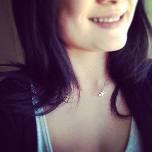 Rose Gold Filled Script Letter Necklace
