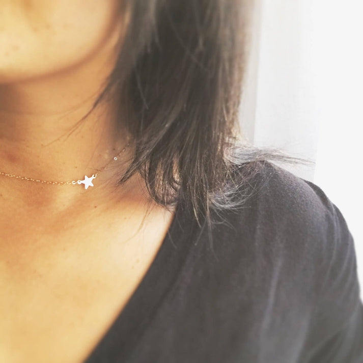 Star Necklace, Star choker, Delicate Jewelry, Mothers Gift, Coco Wagner Jewelry, Gift For Her, Gift Ideas,  Birthday Gift, Mothers Gift, Christmas Gift Ideas, Mothers Day Gift  Minimalist Jewelry, Everyday Jewelry, Simple and Dainty, Personalized Jewelry, Personalized Gifts, Initial Necklace