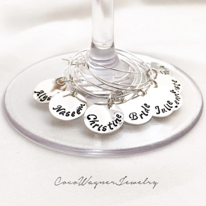 Custom wine charm, Wedding wine charms, Silver wine charms, Wine glass charms, Wedding charm, Personalize wine charm, Silver charm, Personalized Wine Charms, Wine Wedding Favors, Wedding Guest Gift, Wedding Gifts, Christmas party, Thanksgiving dinner 