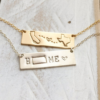 State Bar Necklace, Personalized Jewelry, Personalized Gifts,