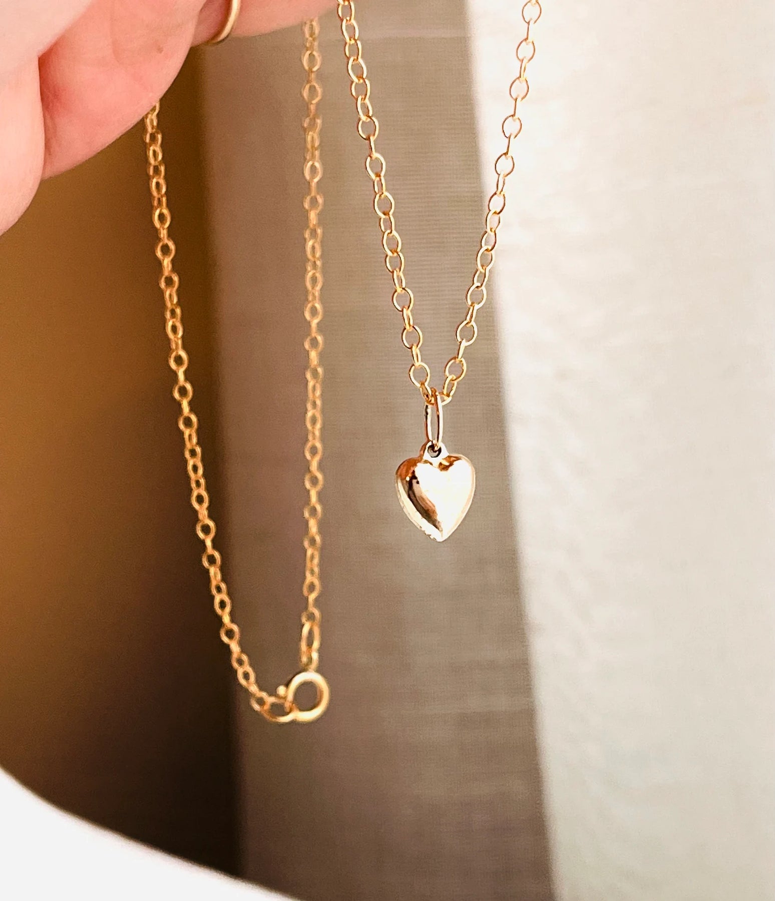 Chunky Chain Puffy Heart Necklace — wonder and wonder