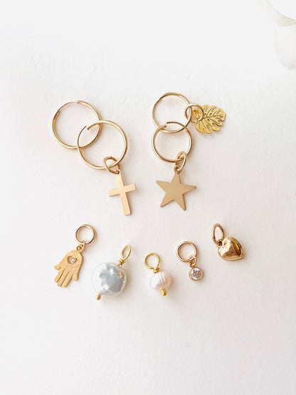 Coco Mix And Match, Coco Mix And Match Charm Add your faves Charm To Your Hoop Earring. Coco Everyday Hoops