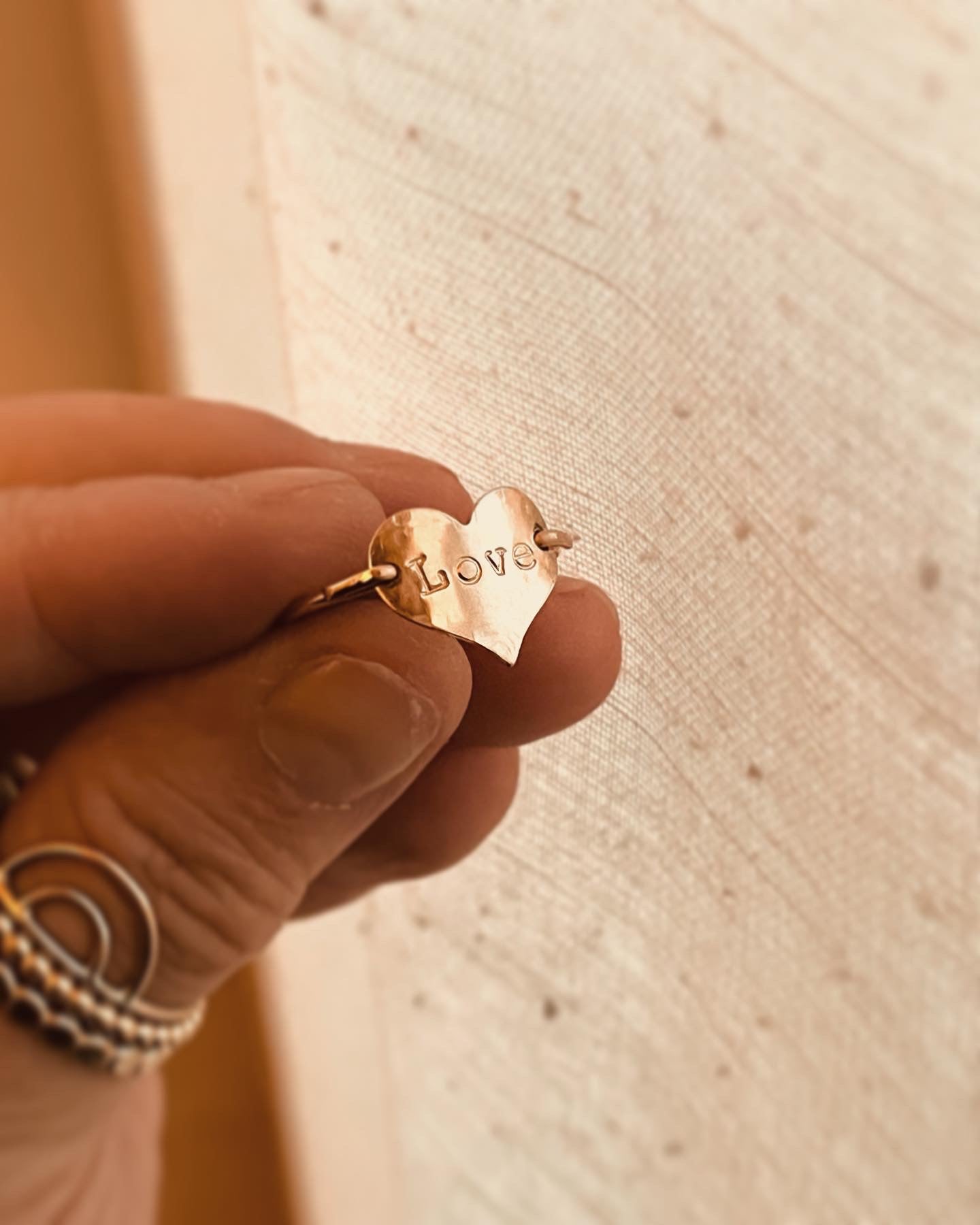 Heart Ring, personalized gift, tiny heart ring, dainty jewelry, handmade jewelry, minimalist jewelry, gift for her, Valentines gift, gift for girlfriend, love ring, 14k gold filled jewelry, holidays gift 