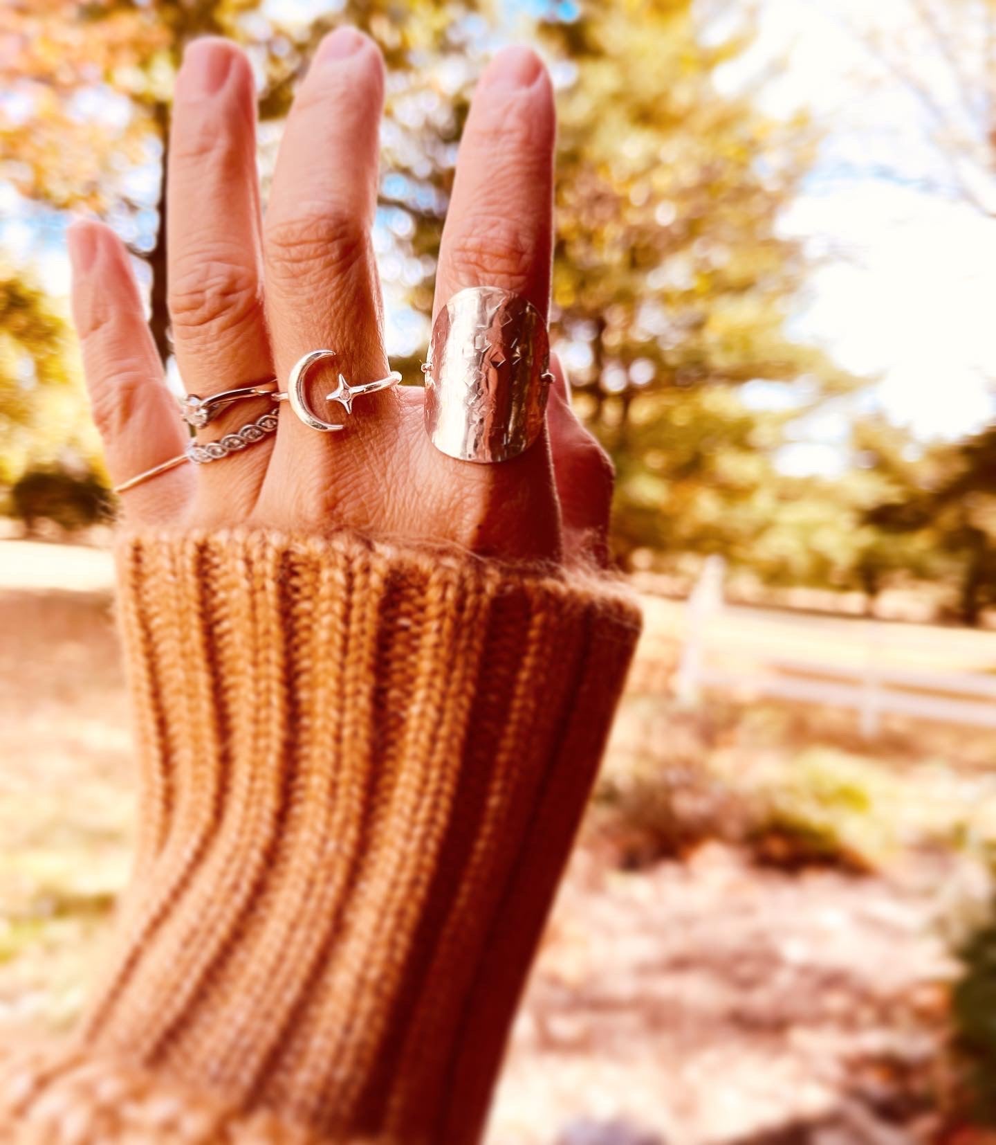 Sterling Silver Large Disc Ring