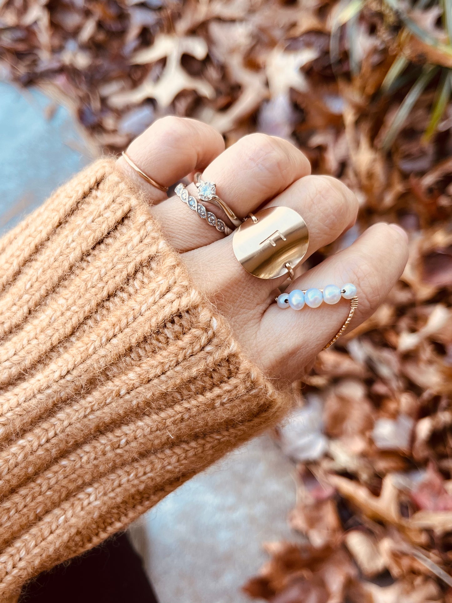 Wire Pearl Ring, Fresh Water Pearl Ring, 14k Gold Filled Pearl Ring, Handmade Wire Jewelry, Statement Ring, Pearl Cocktail Ring,Gift For Her