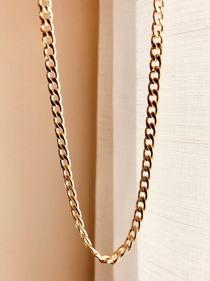 Cuban Chain Necklace, Cuban Chain, Cuban Gold Chain, Thick Necklace, Cuban Choker, Christmas Gift Idea, Birthday Gift, Curb Chain Necklace