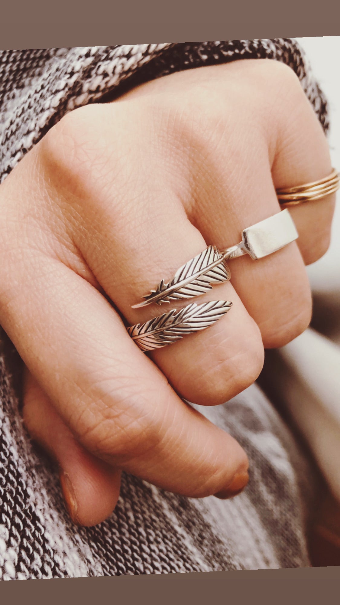 Feather Ring, Silver Feather Ring, Gold Feather Ring, Mothers Day Gifts, Gift For Daughter, Grandmothers Jewelry, Statement Rings, Stacking Rings, Stackable Rings, Dainty Rings, Best Friends Gifts, Friendship Jewelry, Mothers Gift, Wife Gift Ideas,  Grandmothers Gifts, Gift for daughters 