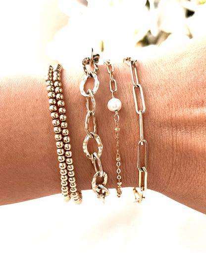 Chunky Paperclip Bracelet, Minimalist Bracelet, Chain Link Bracelet, Simple and Dainty Jewelry, Everyday Bracelet, Mothers Gift,Gift For Her