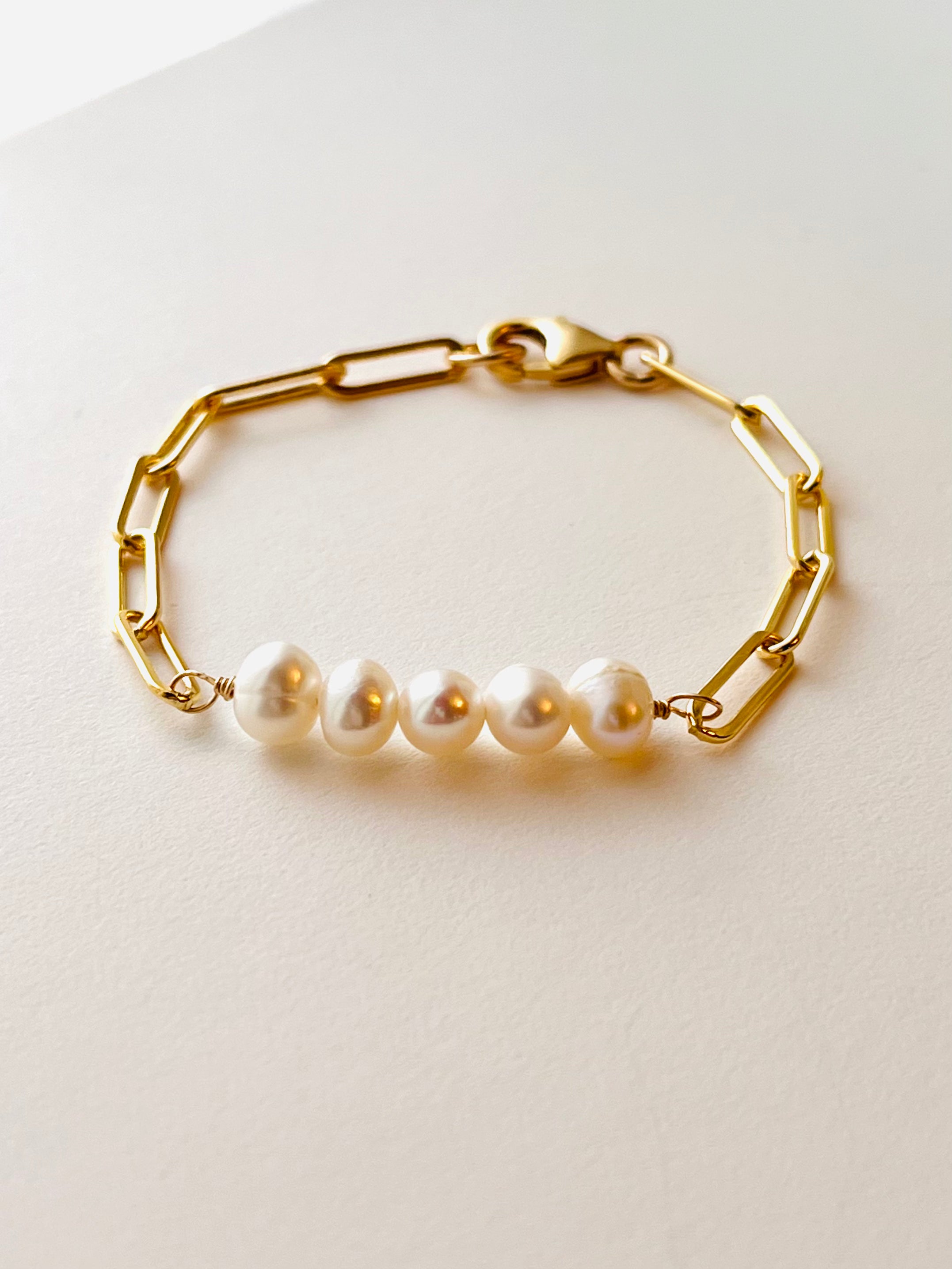 Pearl Paperclip Bracelet – Coco Wagner Design