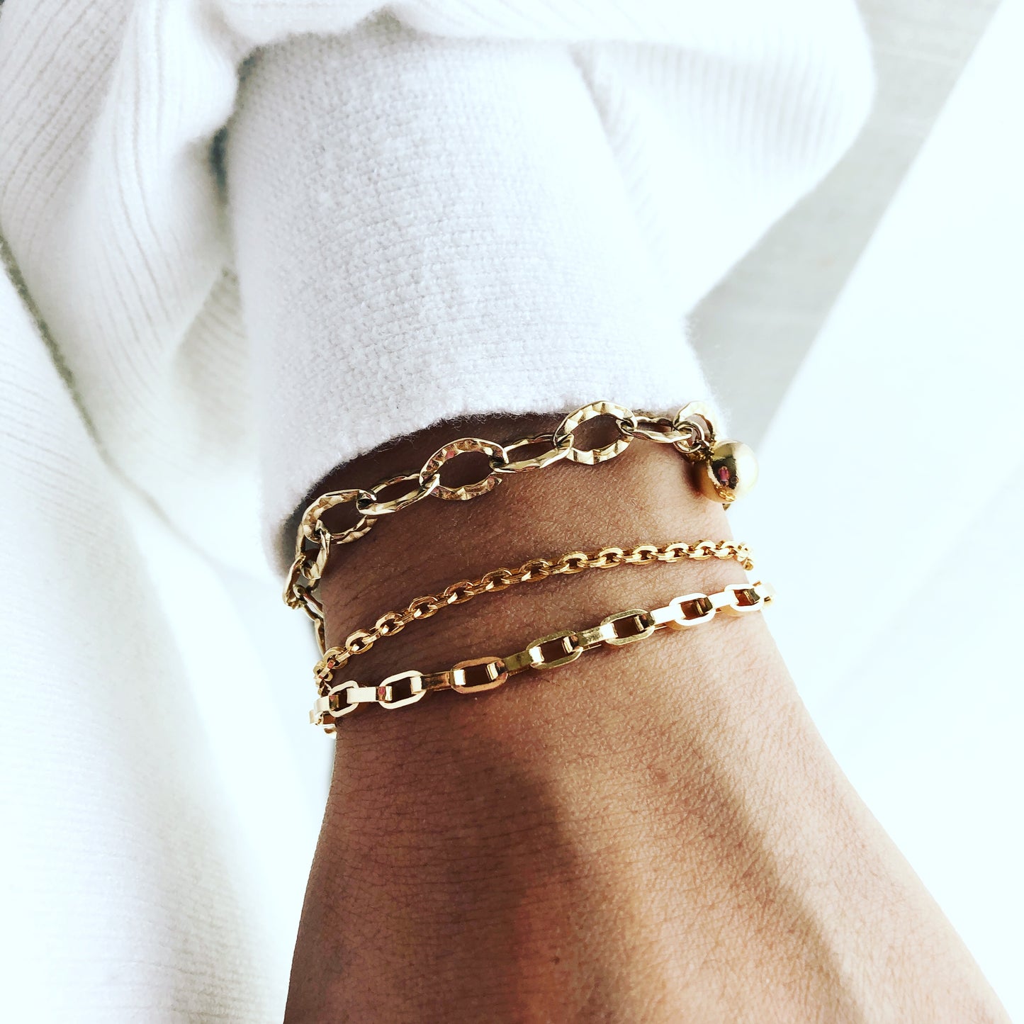 Rectangle Link Bracelet, Chain Bracelet, Chunky Gold Bracelet, Thick Chain Bracelet, Modern Jewelry, Statement Bracelet, Layering Bracelet