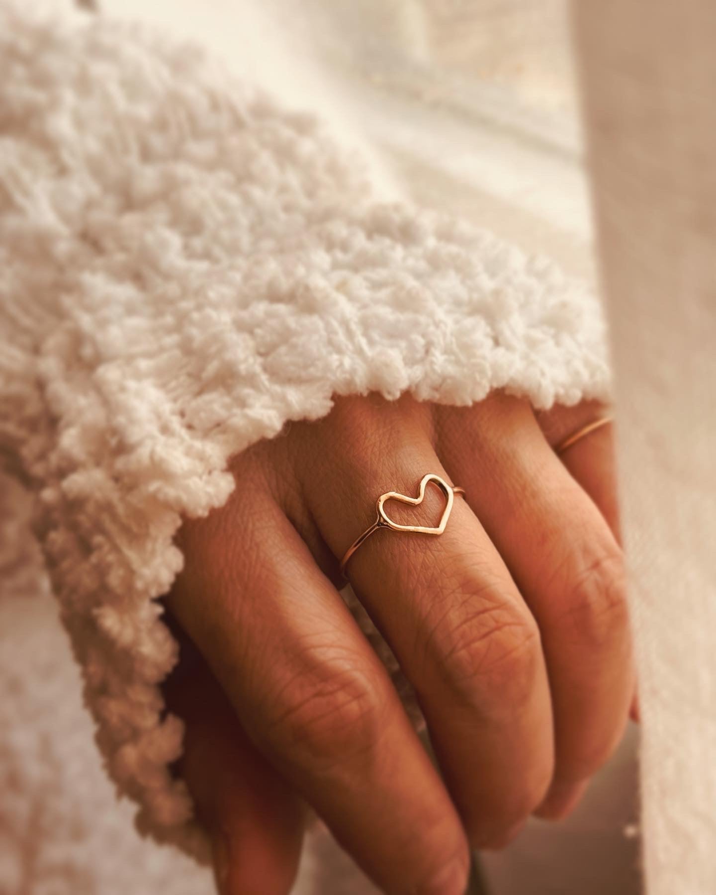 Open Heart Ring, 14K Gold Filled Ring, Heart Stacking Ring, Heart Ring, Everyday Jewelry, Valentine's Day Gifts For Her, Statement Rings, Stacking Rings, Stackable Rings, Dainty Rings, Delicate Rings, Christmas Gifts, Jewelry Rings, Gift Rings 