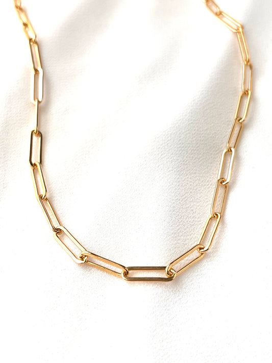 Chunky Paperclip Necklace, Chain Necklace, Minimalist Jewelry, Chain Link Necklace, Everyday Necklace, 14K Gold Filled Paperclip Chain
