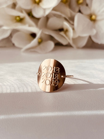 3/4&quot; Quote Ring, Personalized Ring, Note Ring, Message Rings, Love Ring, Statement Ring, Monogram and Name, Gift for Mom, Mother’s Gift, GOLD Stacking Ring, Stacking Ring, Initial Ring, SHE IS WILD RING, Kids Ring, Message Band Ring, Disc Ring, Band Ring, gold filled Ring, Christmas Gifts, Gift For Her, HOLIDAY GIFTS 