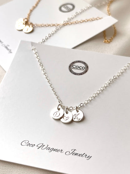 Monogram and Name, Simple and Dainty, , Initial Necklace, Custom Initial Necklace, Monogram and Name Necklace, Simple and Dainty Jewelry, Personalized Gifts, Mothers Gift