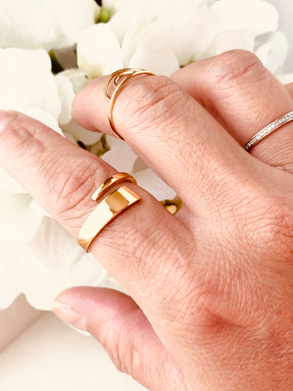 Simple Adjustable Ring, Gold Ring