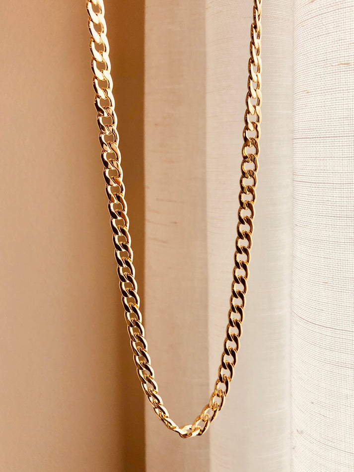 Cuban Chain Necklace, Cuban Chain, Cuban Gold Chain, Thick Necklace, Cuban Choker, Christmas Gift Idea, Birthday Gift, Curb Chain Necklace