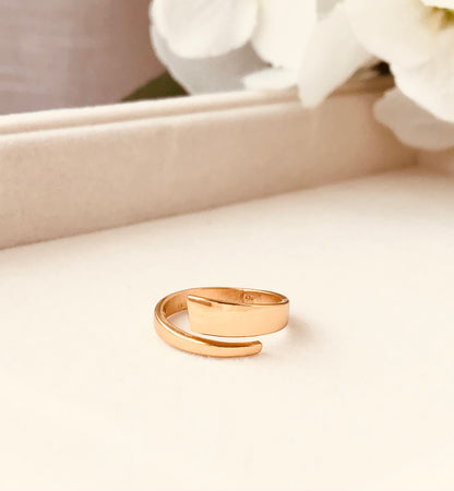 Simple Adjustable Ring, Gold Ring