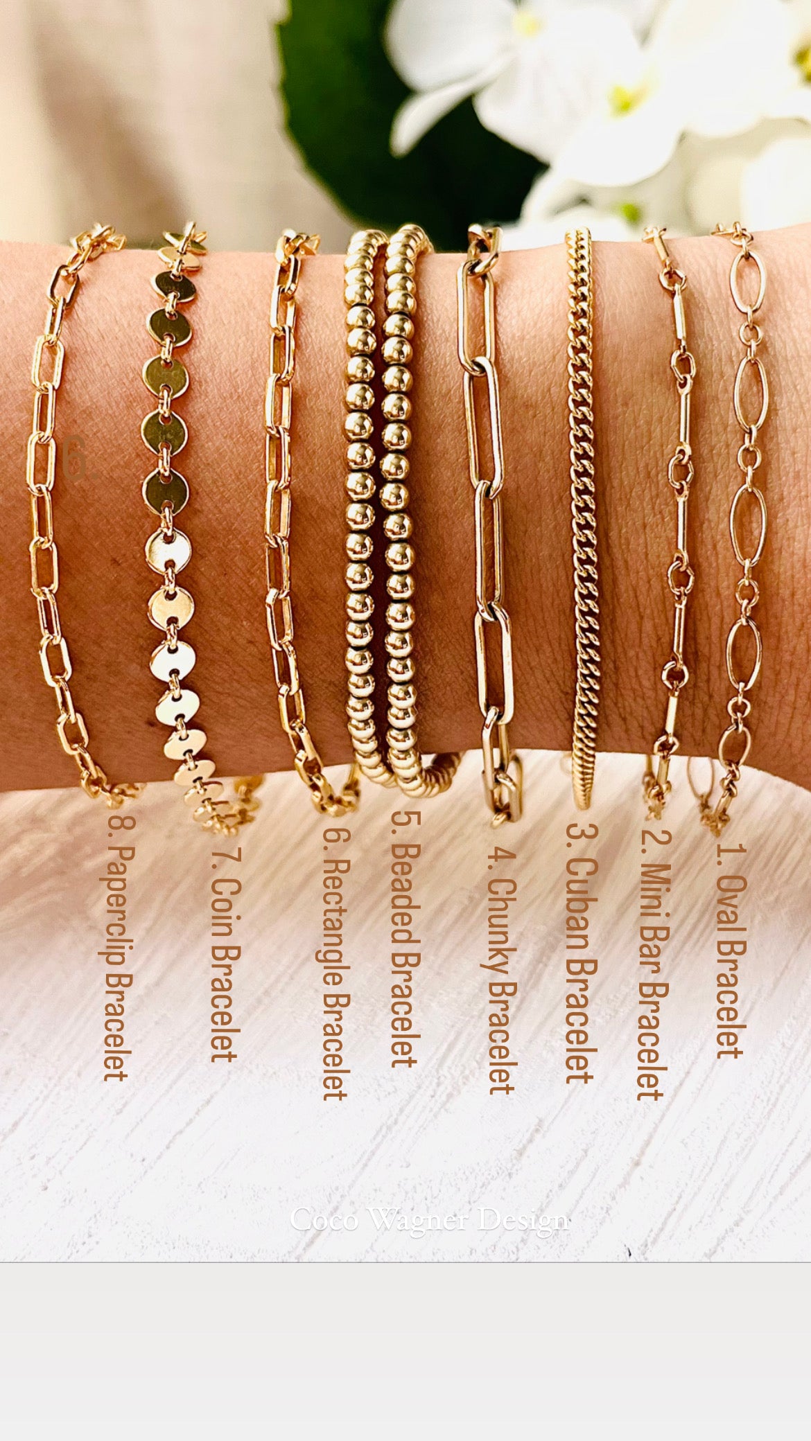 Minimalist Bracelet, Chain and Link Bracelet, 14K Gold Filled Bracelet, Stack Bracelet, Cuban Chain, Paperclip Chain, Gold Link bracelet, Coco Wagner Design