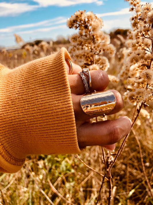 Large Disc Ring, Gold Disc Ring, Circle Ring, Textured Disc Ring, Statement Ring, Disc Ring, Gold Ring, Mothers Gift, Gift For Her, 14K gold filled rings, 14K gold filled Jewelry