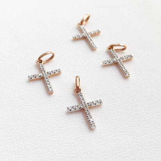 Diamond Cross Charm