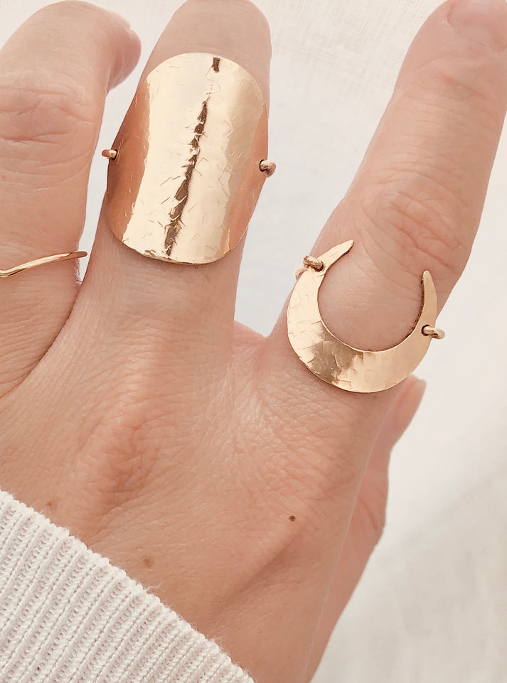 Handmade moon ring, 14k gold filled ring, gift for her, every day jewelry, Crescent Moon Ring, Crescent Moon jewelry, Crescent Moon, gold ring, dainty jewelry 