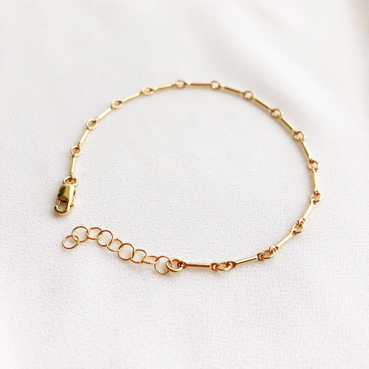 Mini Bar Link Bracelet | Dainty Chain Bracelet