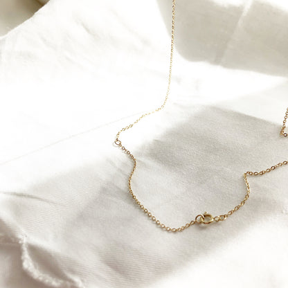 Ultra Dainty Necklace, Thin Chain Necklace, 14K Solid Gold, Silver or Rose Gold, Simple Layering Necklace, Chain Necklace, Dainty Chain
