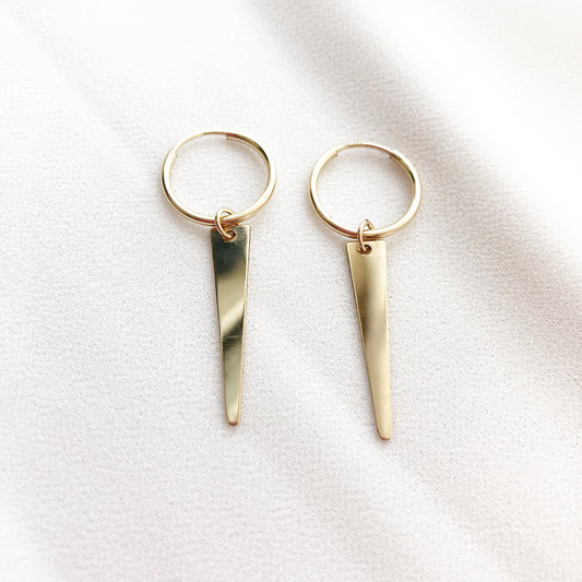 Spike Hoop Earrings, Dainty Earrings, Hoop Earrings