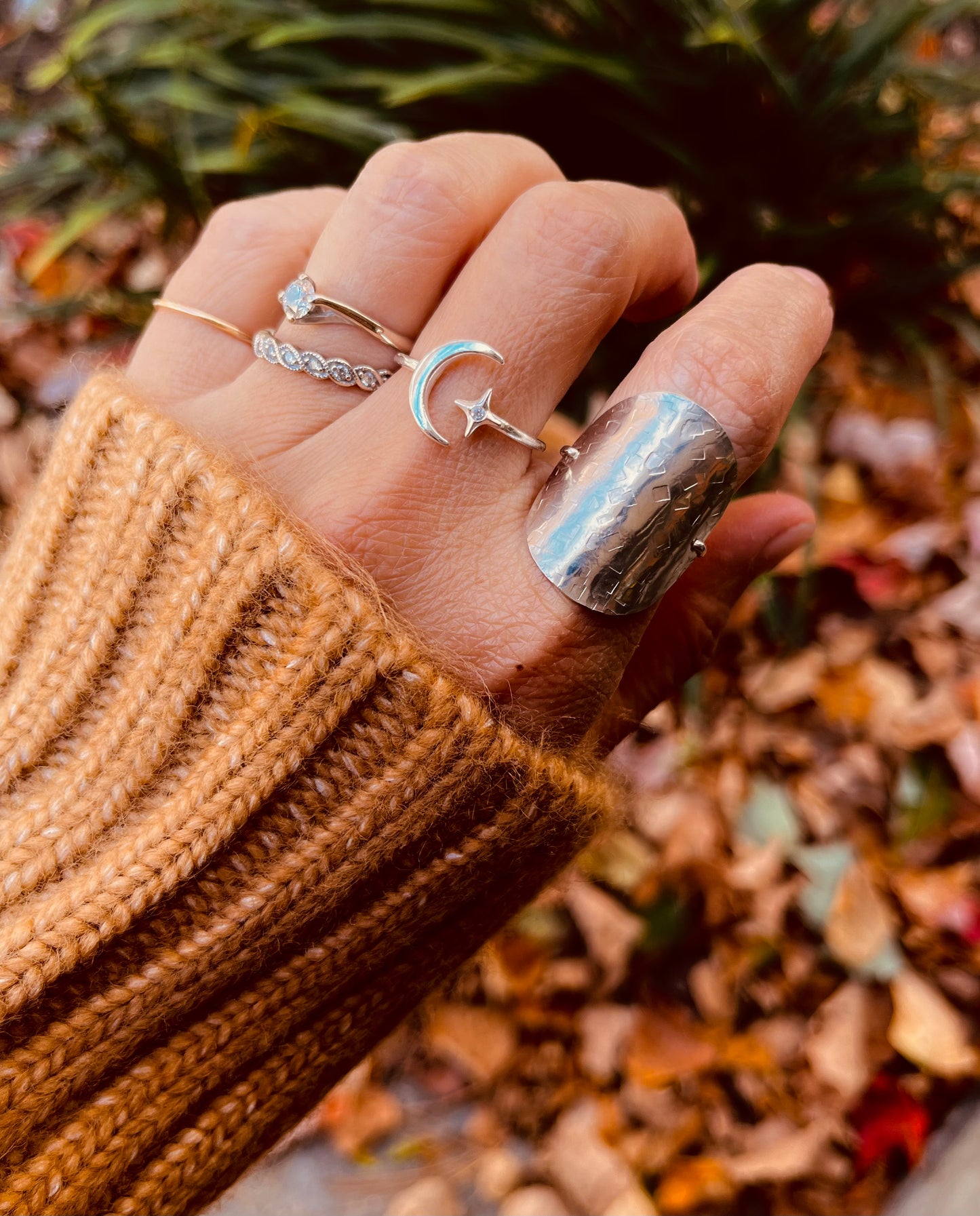 Sterling Silver Large Disc Ring