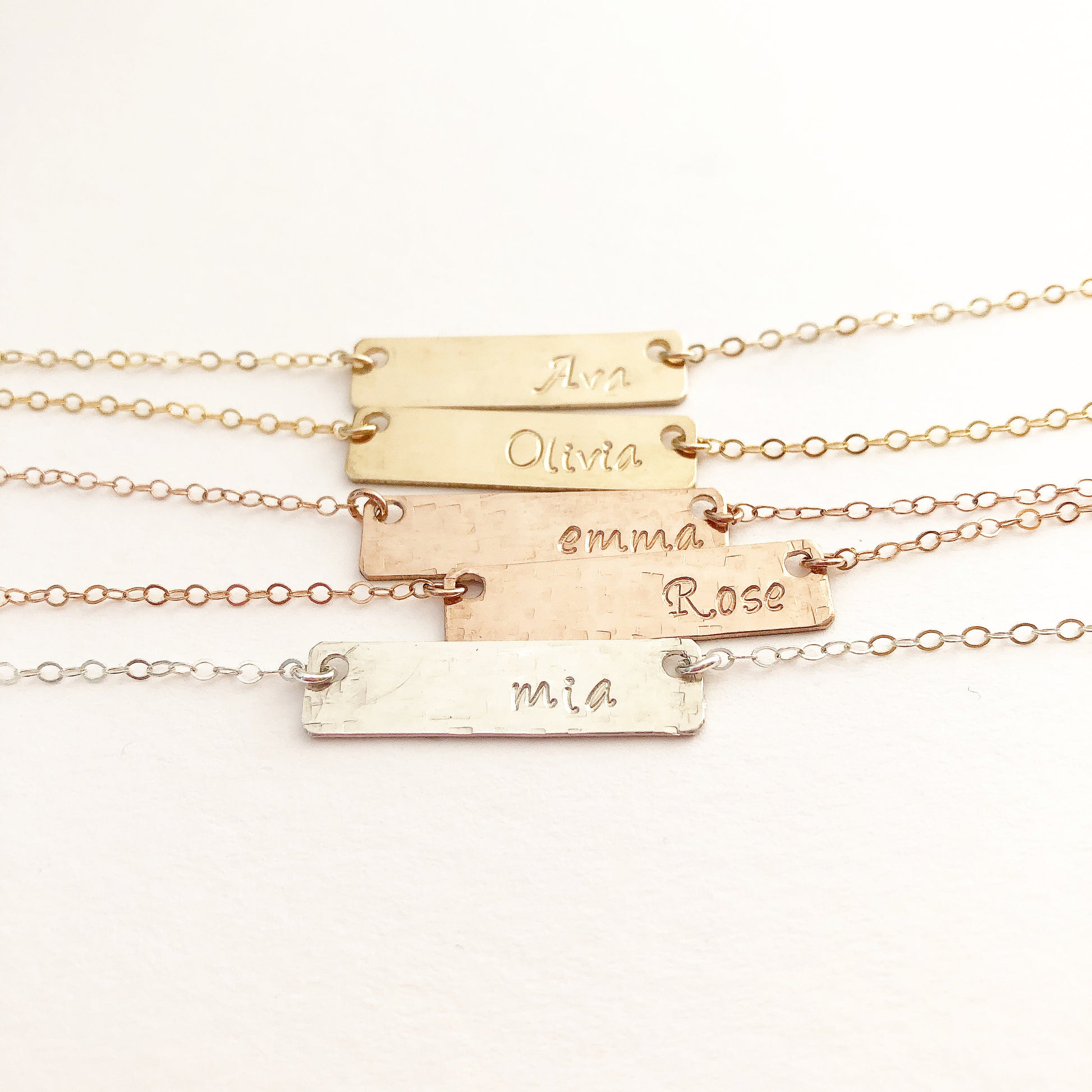 Name Bar Necklace, Personalized Bar Necklace, Bar Necklace, Custom Necklace, Personalized Gift, Graduation Gift, Holiday, Mother’s Day Gifts