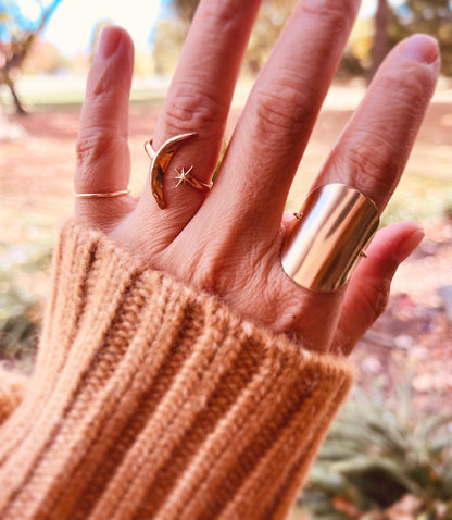 Disc Ring, Smooth Disc Ring, Statement Ring, Large Disc Ring, Circle Ring, Gift For Her, 14K Gold Filled Ring, Sterling Silver Ring