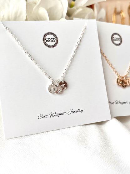 Monogram and Name, Simple and Dainty,Initial Necklace, Custom Initial Necklace, Monogram and Name Necklace, Simple and Dainty Jewelry, Personalized Gifts, Mothers Gift,