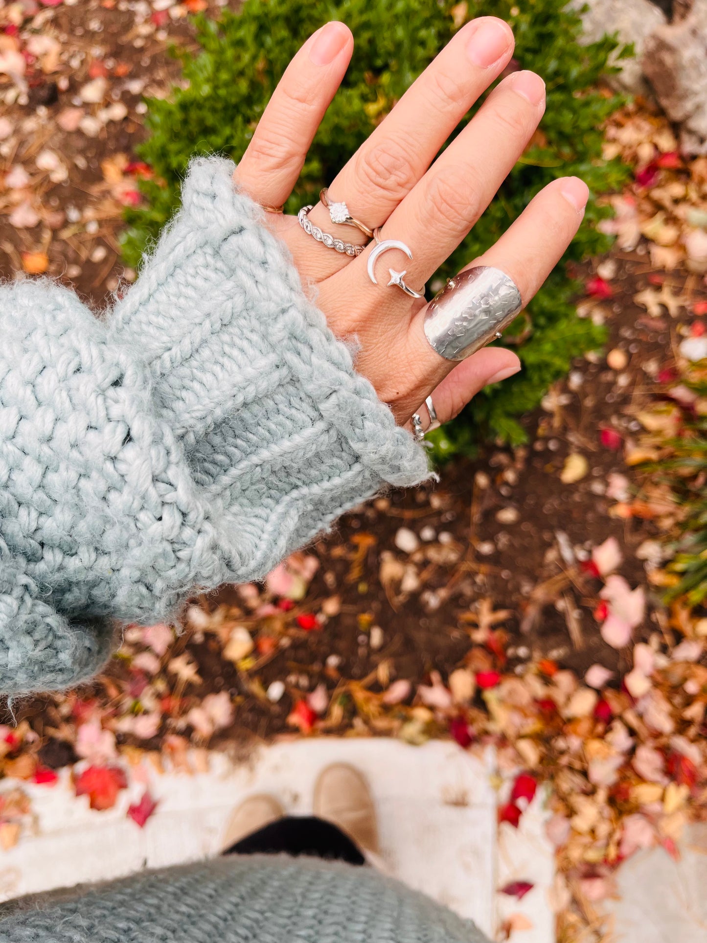 Sterling Silver Large Disc Ring