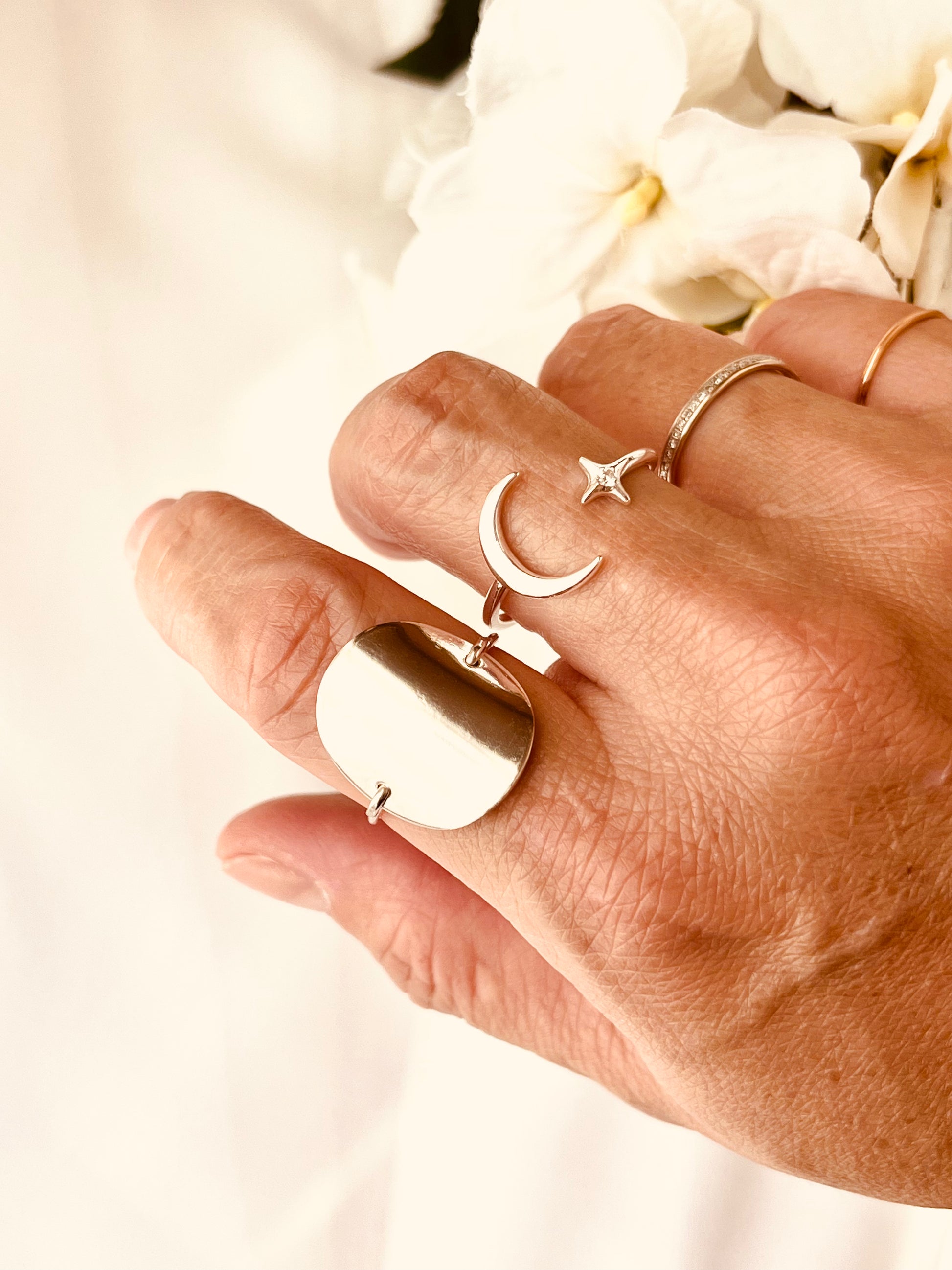 Ring Disc Large Disc Ring – Minimal Statement Ring, Everyday Modern Jewelry ...
