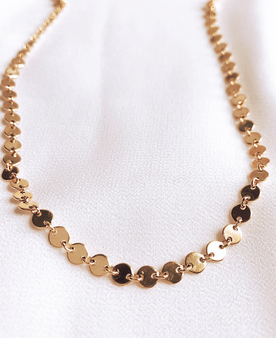 Choker Necklace, Coin Chain Choker, Gold Choker Necklace, Gold Coin Choker, Mini Disc Necklace, Gift For Her, Mother’s Day Gifts