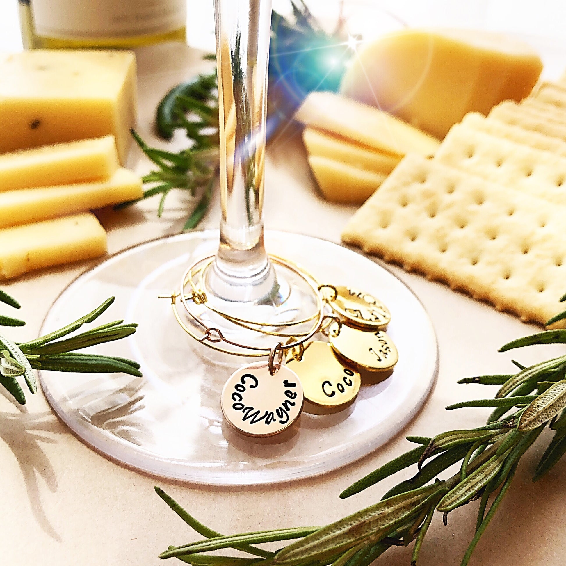Gold Wine charms, Wine tasting party, Custom wine charm, Wedding wine charms, Silver wine charms, Wine glass charms, Personalize Gifts, Wine Wedding Favors, Wedding Guest Gift, Graduation favours, Bridal Party, Graduation gifts, Bachelorette, Personalized drink markers, wine testing,
